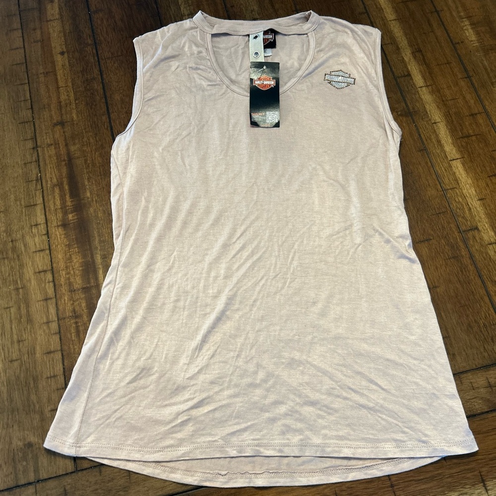 Harley-Davidson Women's Light Pink Sleeveless Top Size M NWT